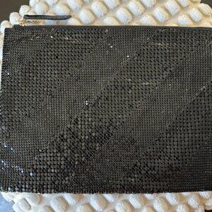 BCBGMAXAZRIA: Metal Mesh Mixed Wristlet, Black